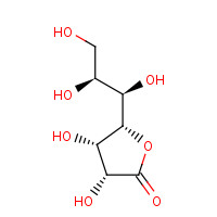 (3R,4S,5S)-3,4-dihydroxy-5-[(1R,2S)-1,2,3-trihydroxypropyl]oxolan-2-one (CAS: 89-67-8) - Chemical Structure and Molecular Formula 