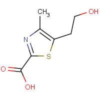 5-(2-hydroxyethyl)-4-methyl-1,3-thiazole-2-carboxylic acid (CAS: 75113-60-9) - Chemical Structure and Molecular Formula 