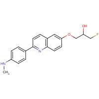 1-fluoro-3-[2-[4-(methylamino)phenyl]quinolin-6-yl]oxypropan-2-ol (CAS: 1374107-54-6) - Chemical Structure and Molecular Formula 