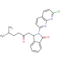 2-(7-chloro-1,8-naphthyridin-2-yl)-3-(5-methyl-2-oxohexyl)-3H-isoindol-1-one (CAS: 133737-32-3) - Chemical Structure and Molecular Formula 