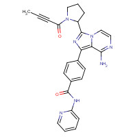 4-[8-amino-3-[(2S)-1-but-2-ynoylpyrrolidin-2-yl]imidazo[1,5-a]pyrazin-1-yl]-N-pyridin-2-ylbenzamide (CAS: 1420477-60-6) - Chemical Structure and Molecular Formula 