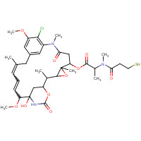 N2'-DEACETYL-N2'-(3-MERCAPTO-1-OXOPROPYL)-MAYTANSINE (CAS: 139504-50-0) - Chemical Structure and Molecular Formula 