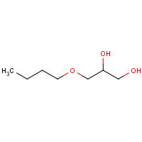 3-butoxypropane-1,2-diol (CAS: 624-52-2) - Chemical Structure and Molecular Formula 
