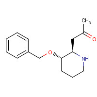 1-[(2R,3S)-3-(benzyloxy)piperidin-2-yl]propan-2-one (CAS: 290315-10-5) - Chemical Structure and Molecular Formula 
