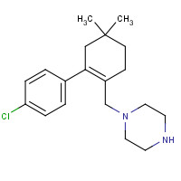 1-[[2-(4-chlorophenyl)-4,4-dimethylcyclohexen-1-yl]methyl]piperazine (CAS: 1228780-72-0) - Chemical Structure and Molecular Formula 