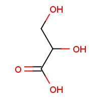 2,3-dihydroxypropanoic acid (CAS: 473-81-4) - Chemical Structure and Molecular Formula 