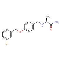 (2S)-2-[[4-[(3-fluorophenyl)methoxy]phenyl]methylamino]propanamide (CAS: 133865-89-1) - Chemical Structure and Molecular Formula 