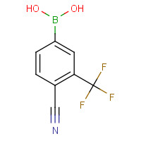 4-Cyano-3-(trifluoromethyl)phenylboronic acid (CAS: 915299-32-0) - Chemical Structure and Molecular Formula 