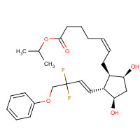 propan-2-yl (Z)-7-[(1R,2R,3R,5S)-2-[(E)-3,3-difluoro-4-phenoxybut-1-enyl]-3,5-dihydroxycyclopentyl]hept-5-enoate (CAS: 209860-87-7) - Chemical Structure and Molecular Formula 
