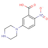 2-nitro-5-piperazin-1-yl-benzoic Acid (CAS: 183622-35-7) - Chemical Structure and Molecular Formula 