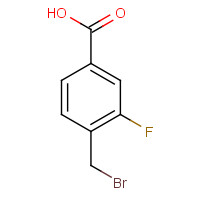 4-(bromomethyl)-3-fluorobenzoic acid (CAS: 361456-46-4) - Chemical Structure and Molecular Formula 