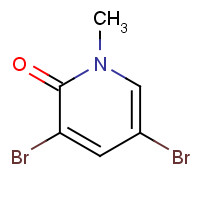 3,5-dibromo-1-methylpyridin-2-one (CAS: 14529-54-5) - Chemical Structure and Molecular Formula 