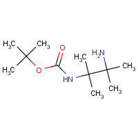 tert-butyl N-(3-amino-2,3-dimethylbutan-2-yl)carbamate (CAS: 1306610-31-0) - Chemical Structure and Molecular Formula 