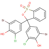 2-bromo-4-[3-(3-bromo-5-chloro-4-hydroxyphenyl)-1,1-dioxo-2,1$l^{6}-benzoxathiol-3-yl]-6-chlorophenol (CAS: 2553-71-1) - Related Chemical Product