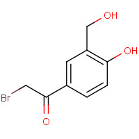 2-bromo-1-[4-hydroxy-3-(hydroxymethyl)phenyl]ethanone (CAS: 62932-94-9) - Chemical Structure and Molecular Formula 