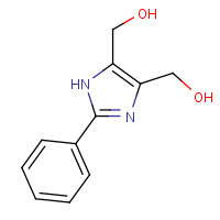 [4-(hydroxymethyl)-2-phenyl-1H-imidazol-5-yl]methanol (CAS: 61698-32-6) - Chemical Structure and Molecular Formula 
