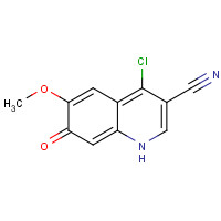4-chloro-6-methoxy-7-oxo-1H-quinoline-3-carbonitrile (CAS: 263149-10-6) - Chemical Structure and Molecular Formula 