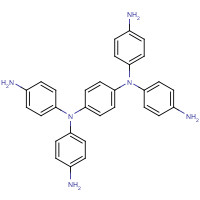 4-N-[4-(4-amino-N-(4-aminophenyl)anilino)phenyl]-4-N-(4-aminophenyl)benzene-1,4-diamine (CAS: 3283-07-6) - Chemical Structure and Molecular Formula 