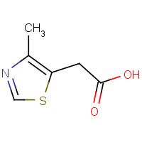 2-(4-methyl-1,3-thiazol-5-yl)acetic acid (CAS: 5255-33-4) - Chemical Structure and Molecular Formula 