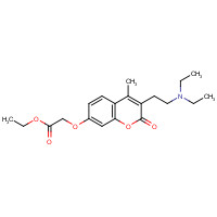 ethyl 2-[3-[2-(diethylamino)ethyl]-4-methyl-2-oxochromen-7-yl]oxyacetate (CAS: 804-10-4) - Chemical Structure and Molecular Formula 
