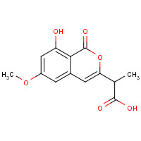 2-(8-hydroxy-6-methoxy-1-oxoisochromen-3-yl)propanoic acid (CAS: 181427-78-1) - Chemical Structure and Molecular Formula 