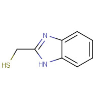 1H-benzimidazol-2-ylmethanethiol (CAS: 4344-85-8) - Chemical Structure and Molecular Formula 