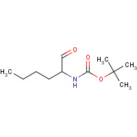 tert-butyl N-(1-oxohexan-2-yl)carbamate (CAS: 440125-24-6) - Chemical Structure and Molecular Formula 