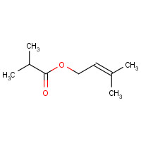 3-methylbut-2-enyl 2-methylpropanoate (CAS: 76649-23-5) - Chemical Structure and Molecular Formula 