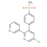 5-chloro-3-(4-methylsulfonylphenyl)-2-pyridin-3-ylpyridine (CAS: 202409-31-2) - Chemical Structure and Molecular Formula 