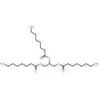 2,3-di(octanoyloxy)propyl octanoate (CAS: 538-23-8) - Chemical Structure and Molecular Formula 