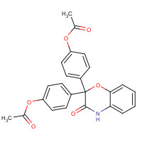 [4-[2-(4-acetyloxyphenyl)-3-oxo-4H-1,4-benzoxazin-2-yl]phenyl] acetate (CAS: 14008-48-1) - Chemical Structure and Molecular Formula 