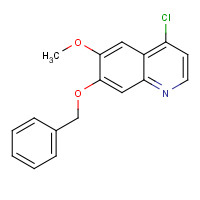 4-chloro-6-methoxy-7-phenylmethoxyquinoline (CAS: 286371-49-1) - Chemical Structure and Molecular Formula 