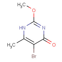 5-bromo-2-methoxy-6-methyl-1H-pyrimidin-4-one (CAS: 55996-07-1) - Chemical Structure and Molecular Formula 