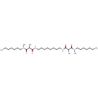 N-heptyl-N'-[8-[[3-[heptyl(methyl)amino]-2-methyl-3-oxopropanoyl]amino]octyl]-N,2-dimethylpropanediamide (CAS: 119110-37-1) - Chemical Structure and Molecular Formula 