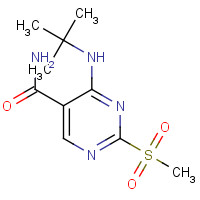 4-(tert-butylamino)-2-methylsulfonylpyrimidine-5-carboxamide (CAS: 1403864-80-1) - Chemical Structure and Molecular Formula 