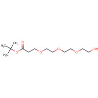 tert-butyl 3-[2-[2-(2-hydroxyethoxy)ethoxy]ethoxy]propanoate (CAS: 186020-66-6) - Chemical Structure and Molecular Formula 