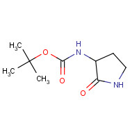 tert-butyl N-(2-oxopyrrolidin-3-yl)carbamate (CAS: 99780-97-9) - Chemical Structure and Molecular Formula 