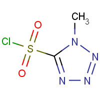 1-methyltetrazole-5-sulfonyl chloride (CAS: 87469-12-3) - Chemical Structure and Molecular Formula 