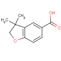 3,3-dimethyl-2H-1-benzofuran-5-carboxylic acid (CAS: 75097-97-1) - Chemical Structure and Molecular Formula 