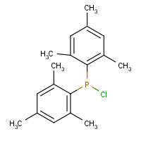 chloro-bis(2,4,6-trimethylphenyl)phosphane (CAS: 67950-05-4) - Chemical Structure and Molecular Formula 