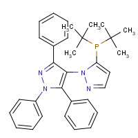 ditert-butyl-[2-(1,3,5-triphenylpyrazol-4-yl)pyrazol-3-yl]phosphane (CAS: 894086-00-1) - Chemical Structure and Molecular Formula 