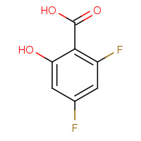 2,4-difluoro-6-hydroxybenzoic acid (CAS: 189283-54-3) - Chemical Structure and Molecular Formula 