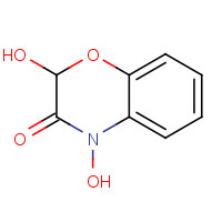 2,4-dihydroxy-1,4-benzoxazin-3-one (CAS: 17359-54-5) - Chemical Structure and Molecular Formula 
