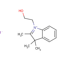 2-(2,3,3-trimethylindol-1-ium-1-yl)ethanol;iodide chemical structure 2-(2,3,3-trimethylindol-1-ium-1-yl)ethanol;iodide (CAS: 50839-66-2) - Chemical Structure and Molecular Formula