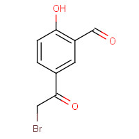 5-(2-bromoacetyl)-2-hydroxybenzaldehyde (CAS: 115787-50-3) - Chemical Structure and Molecular Formula 