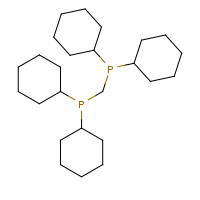 dicyclohexyl(dicyclohexylphosphanylmethyl)phosphane (CAS: 137349-65-6) - Chemical Structure and Molecular Formula 