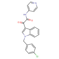 2-[1-[(4-chlorophenyl)methyl]indol-3-yl]-2-oxo-N-pyridin-4-ylacetamide (CAS: 204205-90-3) - Chemical Structure and Molecular Formula 