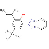 2-(benzotriazol-2-yl)-6-butan-2-yl-4-tert-butylphenol (CAS: 36437-37-3) - Chemical Structure and Molecular Formula 