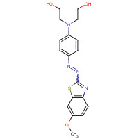 2-[N-(2-hydroxyethyl)-4-[(6-methoxy-1,3-benzothiazol-2-yl)diazenyl]anilino]ethanol (CAS: 6373-93-9) - Chemical Structure and Molecular Formula 