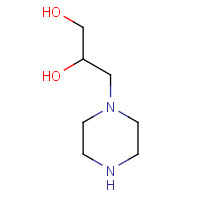 3-piperazin-1-ylpropane-1,2-diol (CAS: 7483-59-2) - Chemical Structure and Molecular Formula 